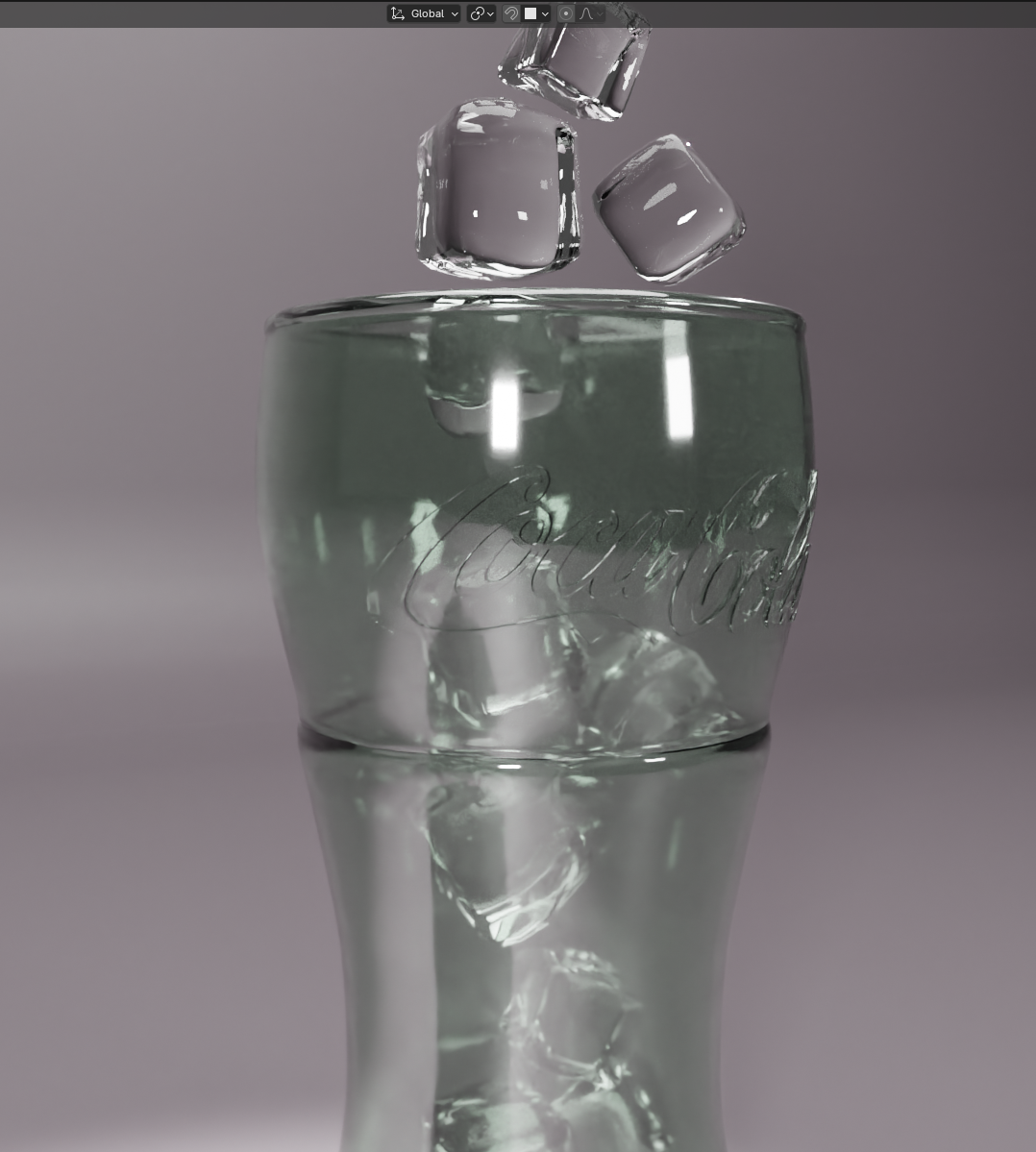 Coca-Cola Glass Rendering