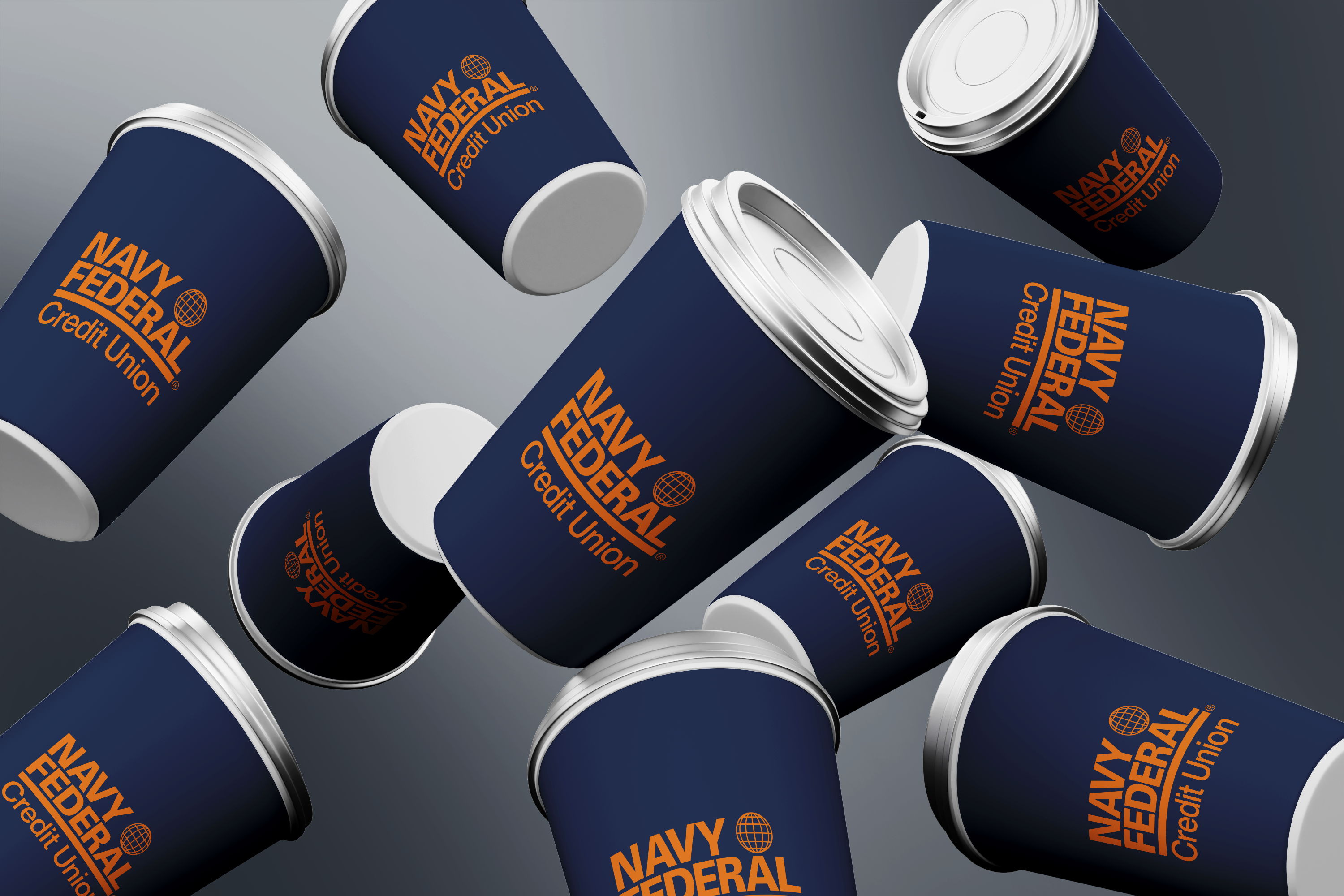 NFCU coffee cup design mockup